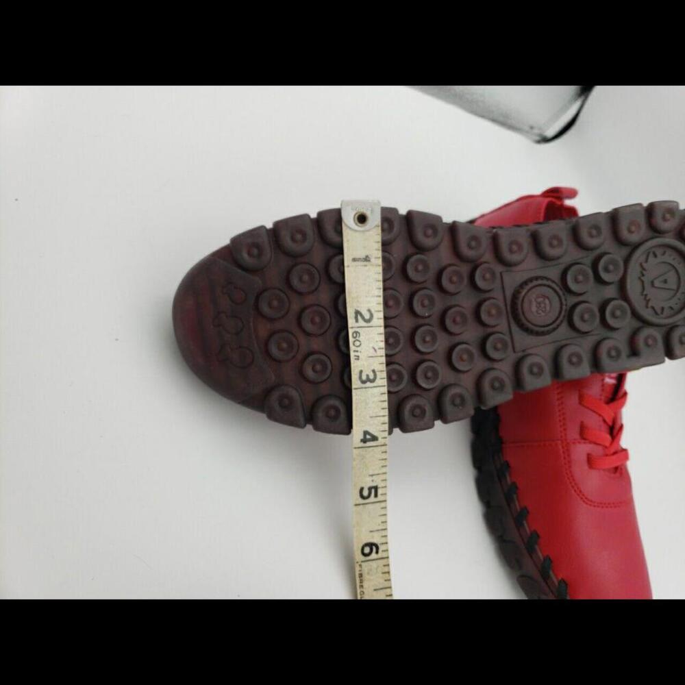 Women's Red Casual Sneakers - Comfortable Everyday Shoes - Picture 6 of 15